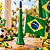 Corneta Brasil Copa do Mundo com Bandeira - 35cm - 1 unidade - Rizzo - Imagem 1