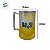 Caneca Acrílica Com Gel Congelante - Brasil - Amarelo - 400mL - 1 unidade - Rizzo - Imagem 3