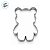 Cortador Urso G - Ref.671 - 8,5x6,6cm - 3 unidades - RR Cortadores - Rizzo - Imagem 2