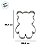 Cortador Urso G - Ref.671 - 8,5x6,6cm - 3 unidades - RR Cortadores - Rizzo - Imagem 4