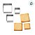 Kit Cortadores Quadrado - Ref.673 - 2,5x4,5x6,5cm - 3 unidades - RR Cortadores - Rizzo - Imagem 3