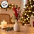 Galho Decorativo de Natal - Com Azevin Espiral - Verde, Vermelho e Branco - 32x15cm - 1 unidade - Cromus - Rizzo - Imagem 5
