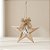 Enfeite de Pendurar de Natal - Estrela de Madeira com Laço e Sino - 29cm - 1 unidade - Cromus - Rizzo - Imagem 1