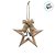 Enfeite de Pendurar de Natal - Estrela de Madeira com Laço e Sino - 29cm - 1 unidade - Cromus - Rizzo - Imagem 3