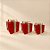 Caixa de Presente Decorativa com Laço  - Vermelho e Ouro - 3 unidades - Cromus - Rizzo - Imagem 1