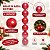 Bolas de Natal em Tubo - Vermelho - Perolado - 10cm - 6 unidades - Cromus - Rizzo - Imagem 4