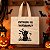 Sacola de Algodão Gostosuras ou Travessuras - Gatinho - Halloween - 22x20
 - 1 unidade - Rizzo - Imagem 1