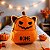 Pelúcia Gato com Roupa e Abóbora com Ziper Personalizado com Nome - Halloween - 20cm - 1 unidade - Rizzo - Imagem 1