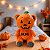 Pelúcia Urso Abóbora Personalizado com Nome - Halloween  - 14x22cm - 1 unidade - Rizzo - Imagem 1