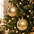 Bolas de Natal em Tubo - Ouro - Fosco e Perolado - 10cm - 6 unidades - Cromus - Rizzo - Imagem 1