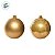Bolas de Natal em Tubo - Ouro - Fosco e Perolado - 10cm - 6 unidades - Cromus - Rizzo - Imagem 2