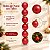 Bolas de Natal em Tubo - Vermelho - Perolado - 7cm - 6 unidades - Cromus - Rizzo - Imagem 5