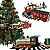 Kit Trem Natalino 36 Peças com Som, Movimento, Fumaça e LED - Merry Christmas - 90x10x5,5cm - 1 unidade - Cromus - Rizzo - Imagem 1