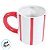 Caneca de Natal - Biscoito - Vermelho, Branco e Marrom - 10x13x8,5cm - 1 unidade - Cromus - Rizzo - Imagem 3