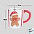 Caneca de Natal - Biscoito - Vermelho, Branco e Marrom - 10x13x8,5cm - 1 unidade - Cromus - Rizzo - Imagem 5