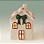 Enfeite Decorativo De Natal - Casa Branca, Vermelho e Verde com LED - 9,5x13x8cm - 1 unidade - Cromus - Rizzo - Imagem 1