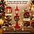 Enfeite Decorativo De Natal - Mini Poste com Guirlanda e LED - Vermelho - 9x31x9cm - 1 unidade - Cromus - Rizzo - Imagem 2