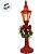 Enfeite Decorativo De Natal - Mini Poste com Guirlanda e LED - Vermelho - 9x31x9cm - 1 unidade - Cromus - Rizzo - Imagem 3