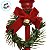 Enfeite Decorativo De Natal - Poste com Guirlanda e LED - Vermelho - 9x47x9cm - 1 unidade - Cromus - Rizzo - Imagem 5