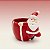 Mini Vaso Decorativo de Natal - Papai Noel Escalando - Branco e Vermelho - 8x9x10cm - 1 unidade - Cromus - Rizzo - Imagem 1