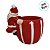 Mini Vaso Decorativo de Natal - Papai Noel Escalando - Branco e Vermelho - 8x9x10cm - 1 unidade - Cromus - Rizzo - Imagem 3