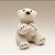 Enfeite Decorativo de Natal - Urso Polar Sentado - Branco e Dourado - 35x26x21cm - 1 unidade - Cromus - Rizzo - Imagem 1