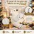Enfeite Decorativo de Natal - Urso Polar Sentado - Branco e Dourado - 35x26x21cm - 1 unidade - Cromus - Rizzo - Imagem 2