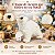 Enfeite Decorativo de Natal - Urso Polar - Branco e Dourado - 30x39x16cm - 1 unidade - Cromus - Rizzo - Imagem 2