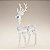 Enfeite Decorativo de Natal - Rena Cristal em Pé - 18x34x6cm - 1 unidade - Cromus - Rizzo - Imagem 1