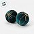 Bola de Natal - Veludo Verde e Laço Ouro - 12x12x12cm - 2 unidades - Cromus - Rizzo - Imagem 2