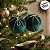 Bola de Natal - Veludo Verde e Laço Ouro - 12x12x12cm - 2 unidades - Cromus - Rizzo - Imagem 5