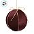 Bola de Natal - Veludo Vinho e Laço Ouro - 12x12x12cm - 2 unidades - Cromus - Rizzo - Imagem 3