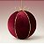 Bola de Natal - Veludo Vinho e Laço Ouro - 15x15x15cm - 1 unidade - Cromus - Rizzo - Imagem 1