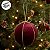 Bola de Natal - Veludo Vinho e Laço Ouro - 15x15x15cm - 1 unidade - Cromus - Rizzo - Imagem 2