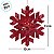 Enfeite para Pendurar de Natal - Floco de Neve - Vermelho - 13x13x4cm - 1 unidade - Cromus - Rizzo - Imagem 3