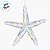Enfeite Decorativo para Pendurar - Estrela do Mar Furta-Cor - 11,5x12x2cm - 1 unidade - Cromus - Rizzo - Imagem 2