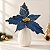 Poinsétia Decorativa - Azul e Ouro com Glitter - 42,5cm - 1 unidade - Cromus - Rizzo - Imagem 1