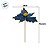 Poinsétia Decorativa - Azul e Ouro com Glitter - 42,5cm - 1 unidade - Cromus - Rizzo - Imagem 3