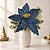 Poinsétia Decorativa - Azul com Glitter - 41,5cm - 1 unidade - Cromus - Rizzo - Imagem 1