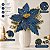Poinsétia Decorativa - Azul com Glitter - 41,5cm - 1 unidade - Cromus - Rizzo - Imagem 4