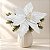 Poinsétia Decorativa - Branco com Glitter - 41,5cm - 1 unidade - Cromus - Rizzo - Imagem 1