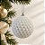 Bola de Natal - Branco com Glitter Losango  - 8cm - 6 unidades - Cromus - Rizzo - Imagem 1