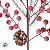 Galho Decorativo de Natal - Berry - Vermelho - 67cm  - 1 unidade - Cromus - Rizzo - Imagem 3