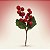 Mini Galho Decorativo com Frutinhas - Vermelho e Marrom - 17cm - 1 unidade - Cromus - Rizzo - Imagem 1