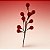 Galho Decorativo com Bolinhas - Vermelho e Marrom - 10x47cm - 1 unidade - Cromus - Rizzo - Imagem 1