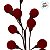 Galho Decorativo com Bolinhas - Vermelho e Marrom - 10x47cm - 1 unidade - Cromus - Rizzo - Imagem 3