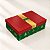 Caixa para Presente Retangular - Feliz Natal - Vermelho - M 21x27cm - 10 unidades - Regina - Rizzo - Imagem 1