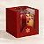 Caixa para Panetone com Visor - Natal Elegance - Vermelho - 15x15cm - 10 unidades - Regina - Rizzo - Imagem 1