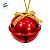 Enfeite Para Pendurar de Natal - Guizo Vermelho - 8cm - 1 unidade - Rizzo - Imagem 2