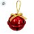 Enfeite Para Pendurar de Natal - Guizo Vermelho - 6cm - 2 unidades - Rizzo - Imagem 2